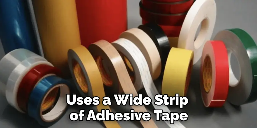 Uses a Wide Strip of Adhesive Tape