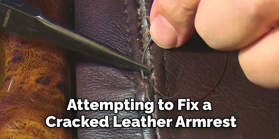 Attempting to Fix a Cracked Leather Armrest