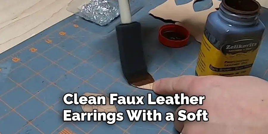Clean Faux Leather 
Earrings With a Soft