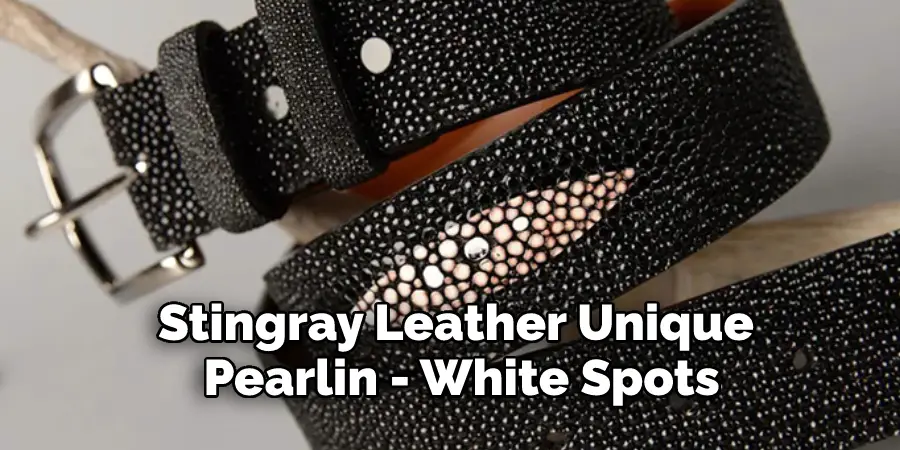 Stingray Leather Unique Pearlin - White Spots