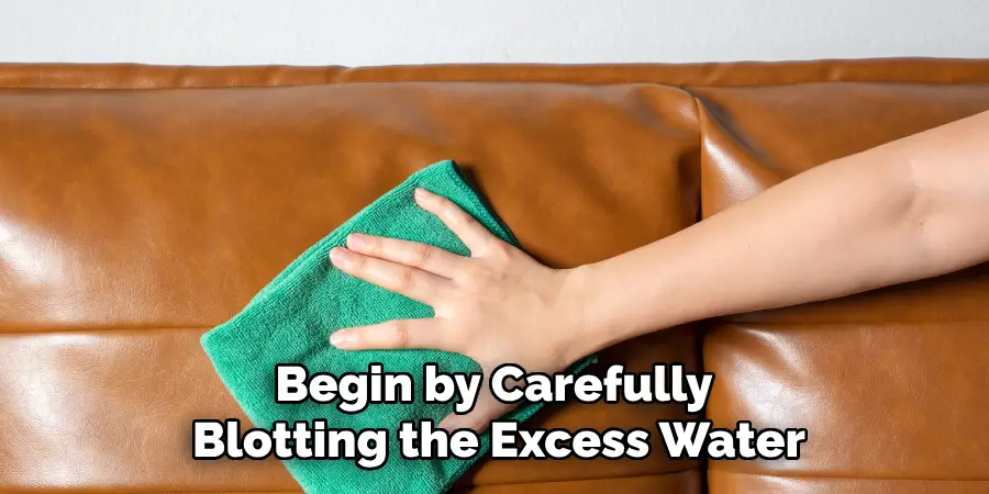 Begin by Carefully Blotting the Excess Water